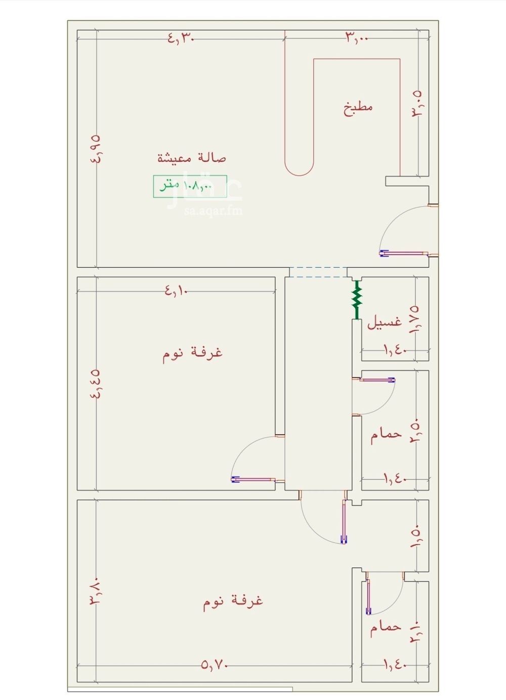 شقة 2 غرف في الجامعة، جدة 3