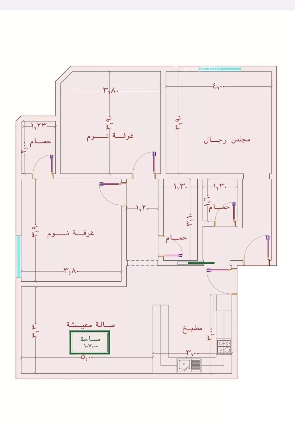 شقة 2 غرف في الفردوس، جدة 4