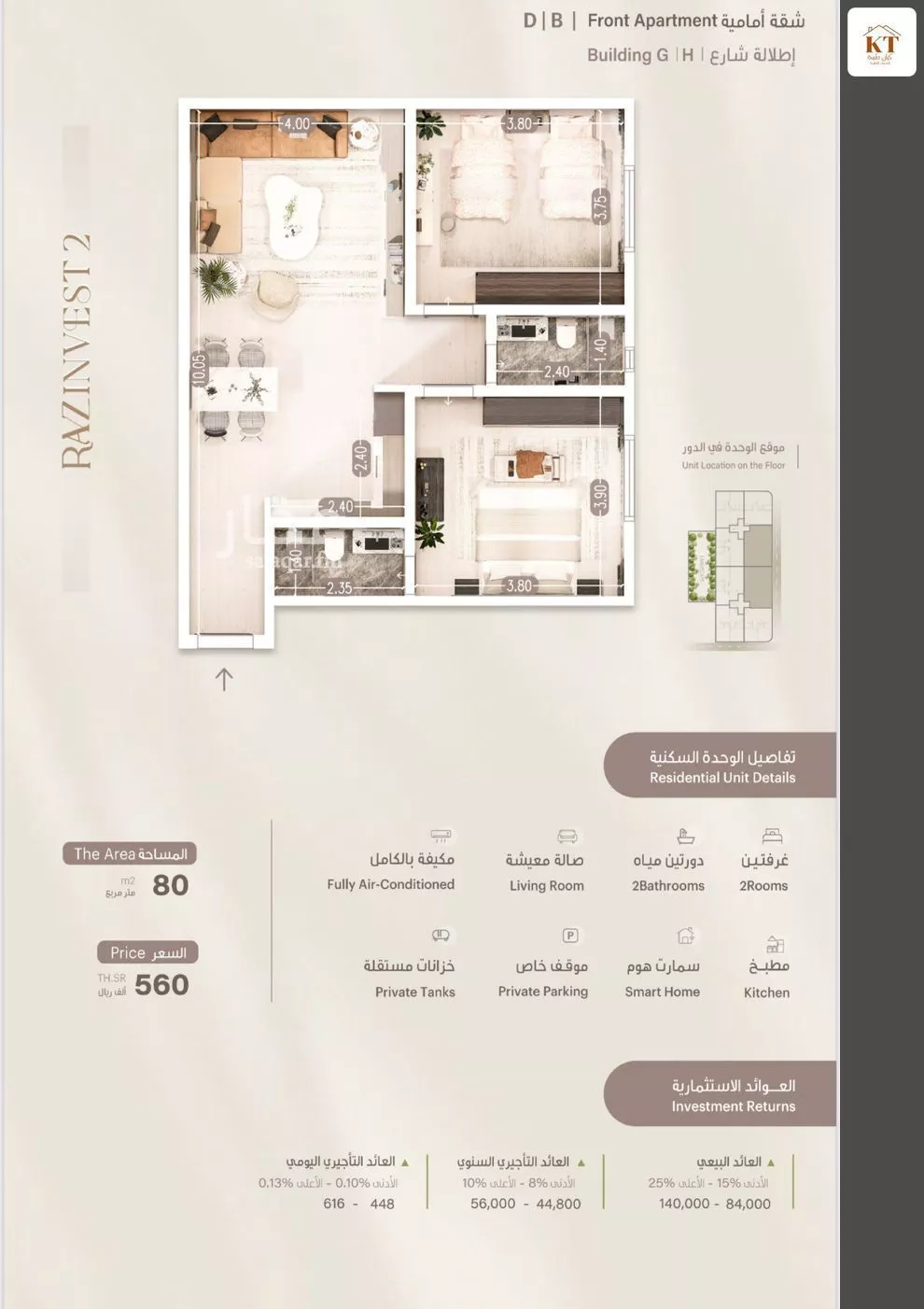 2 bedroom apartment in Al Rawdah 6