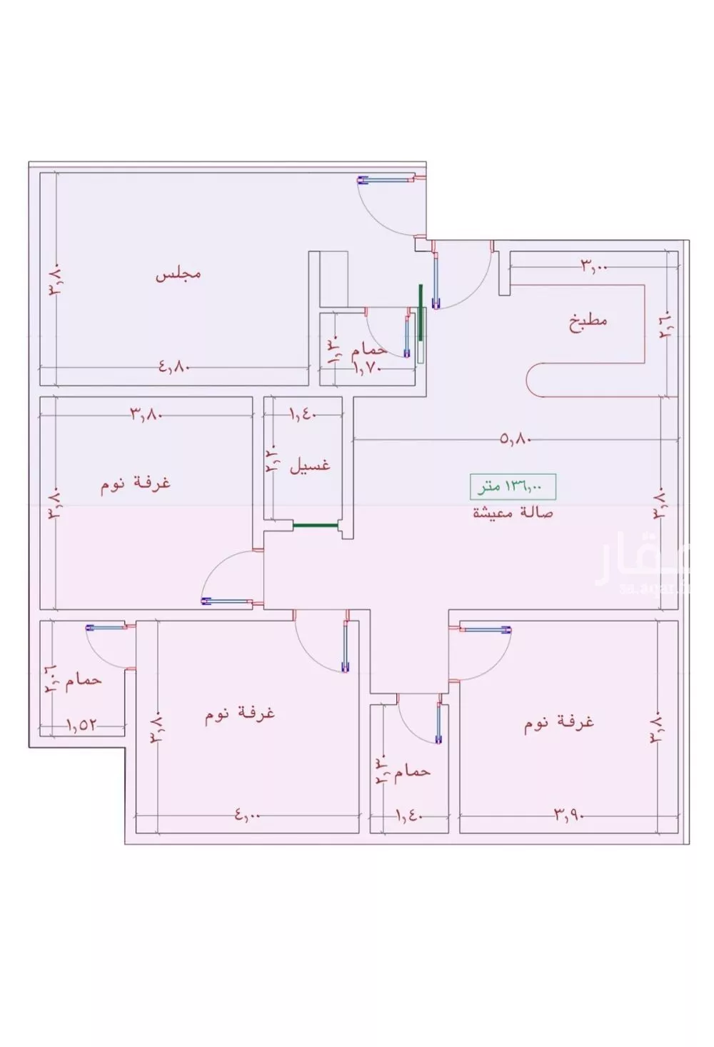 شقة 4 غرف في الواحة، جدة 4