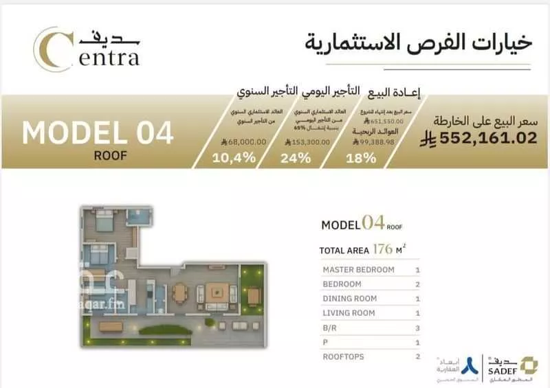 شقة 4 غرف في مشرفة 7