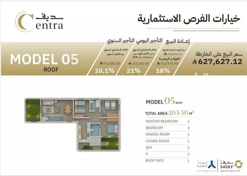 شقة 4 غرف في مشرفة 7