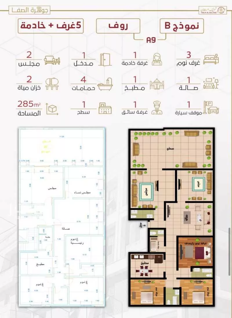 5 bedroom apartment in Al Safa 7