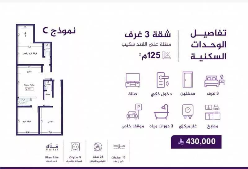 3 bedroom apartment in Al Fayha 2