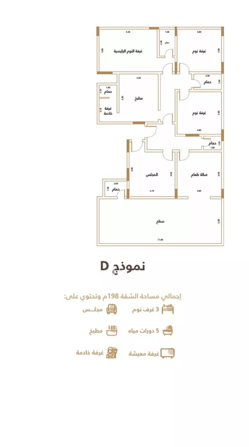 شقة 4 غرف في الفيصلية 6
