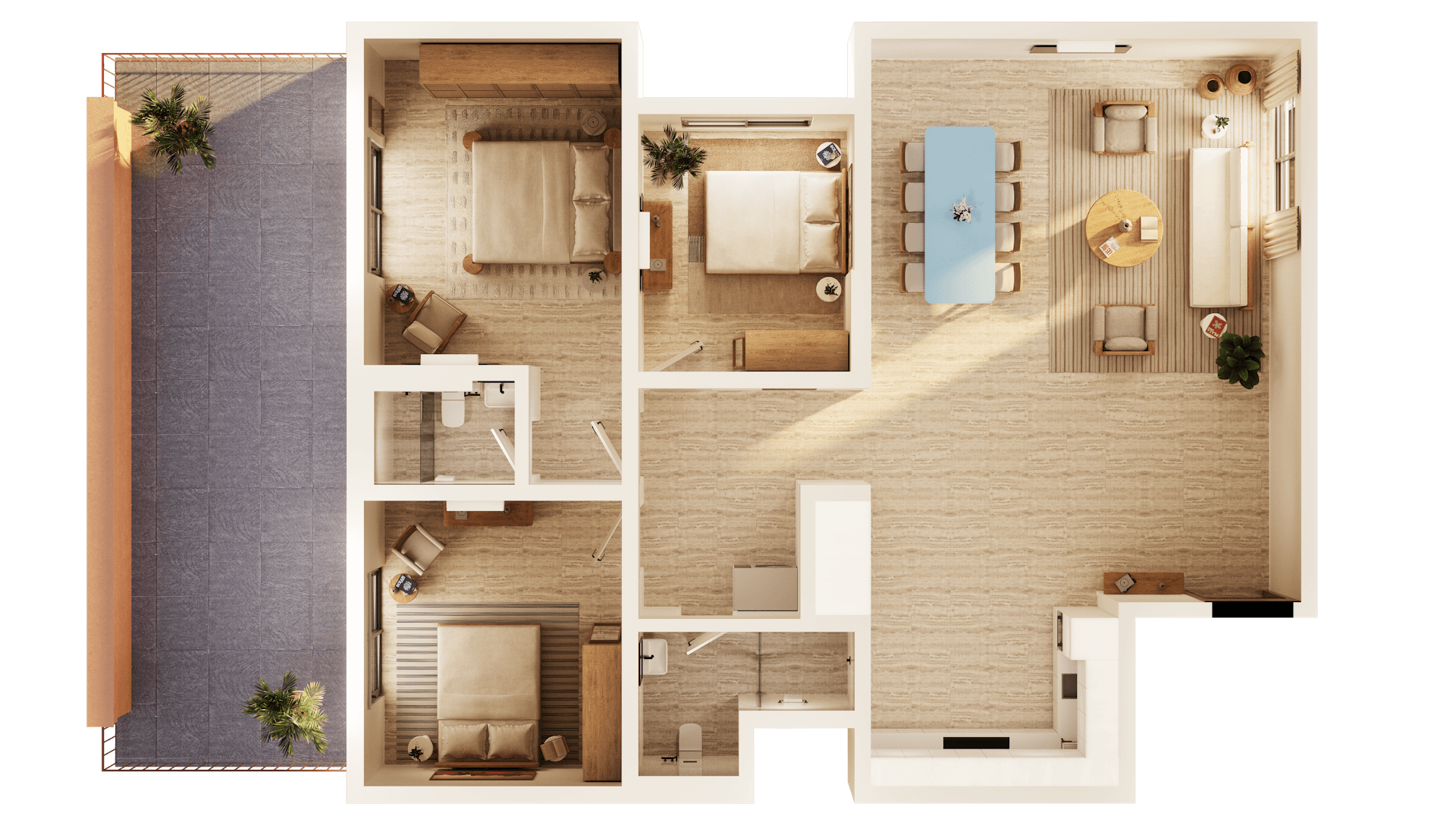 Qamar 3 Bedroom