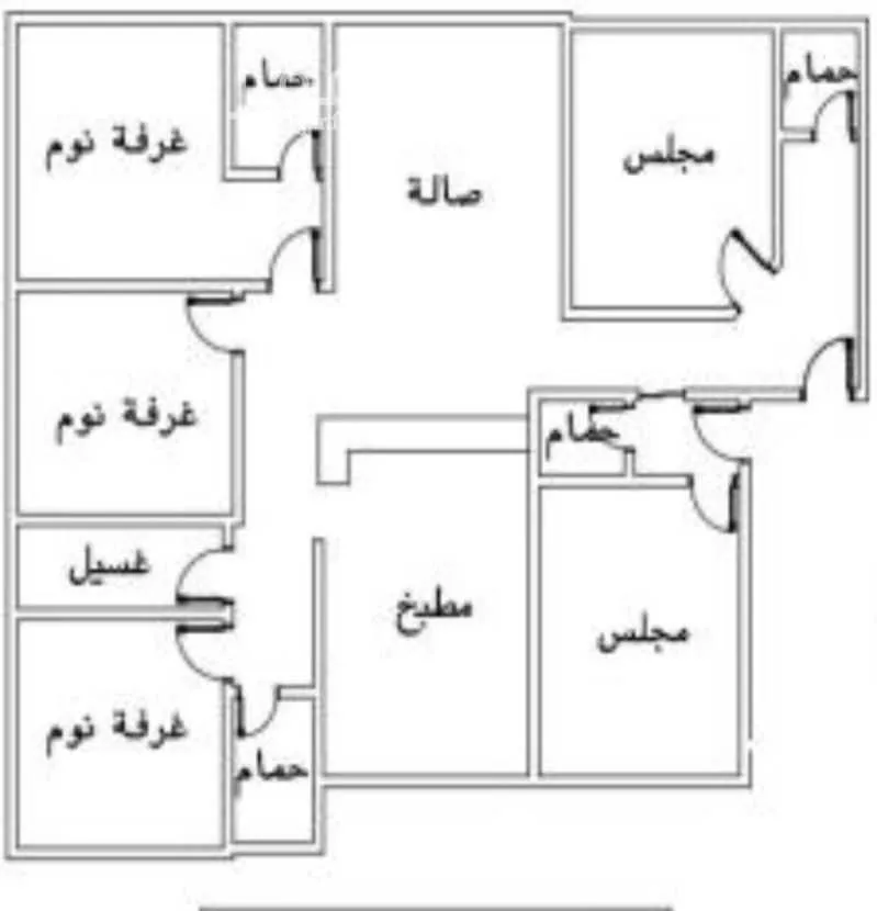 شقة 5 غرف في الواحة 4