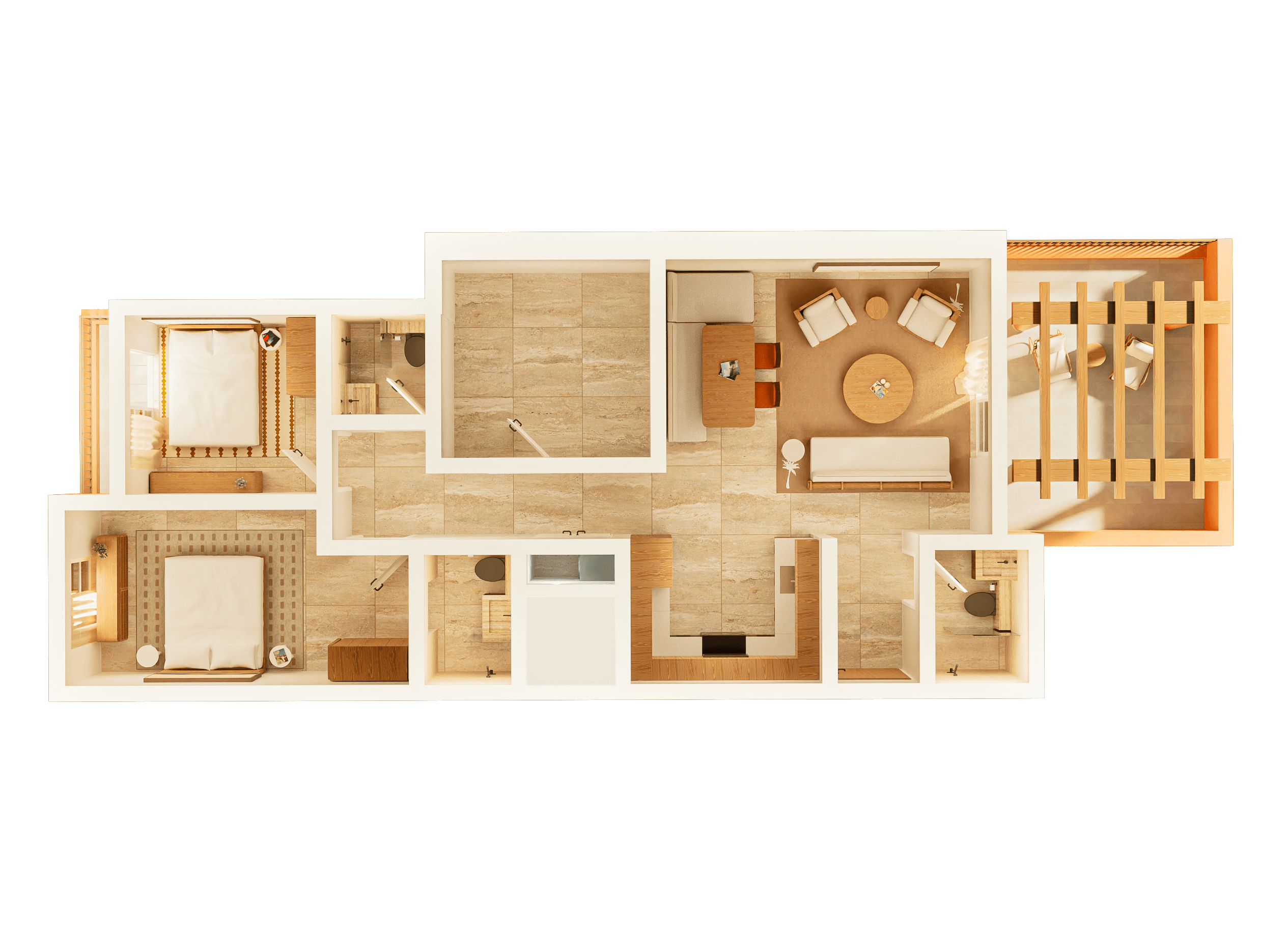 Shams 2 Bedroom with Terrace