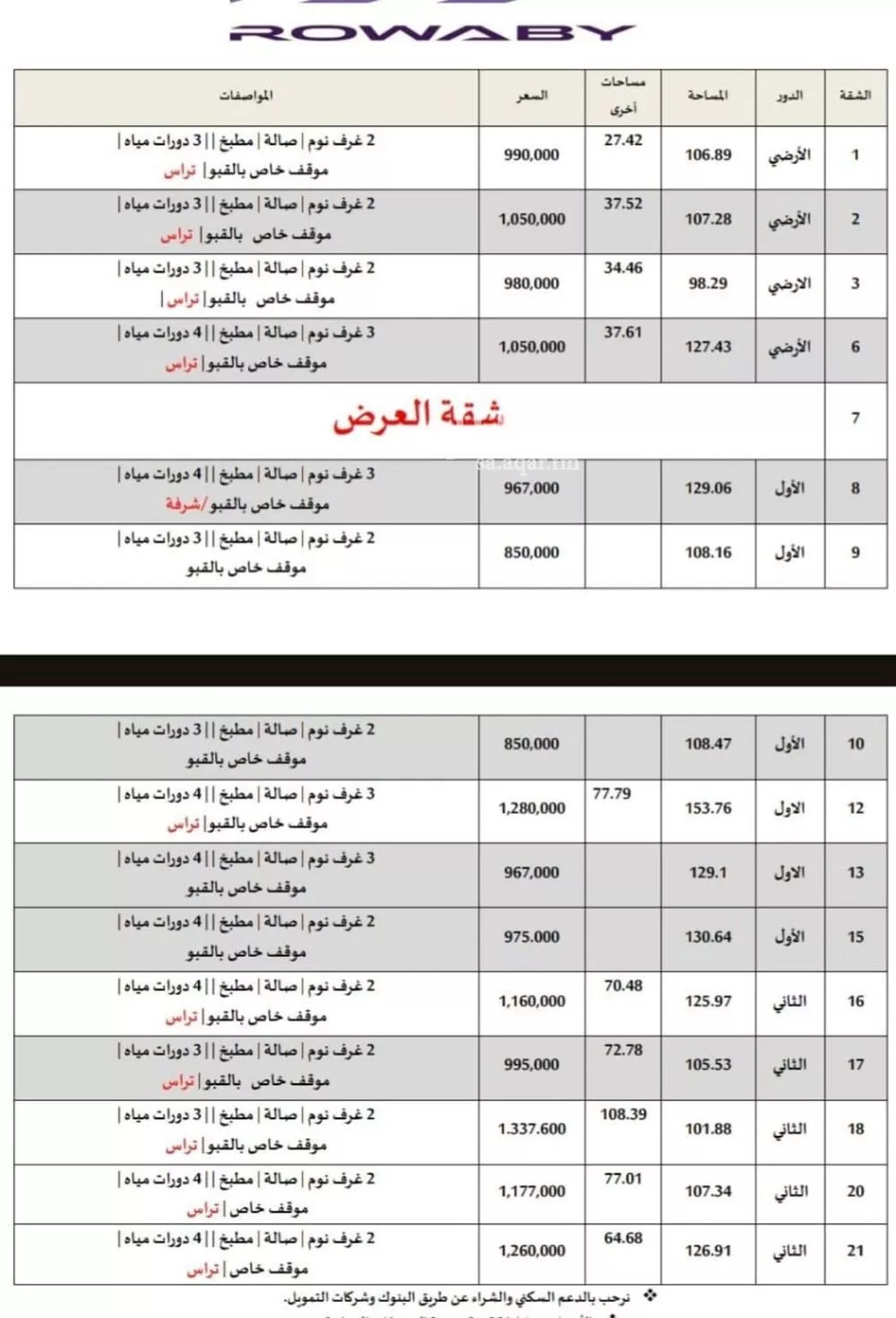 3 bedroom apartment in Al Aridh 3