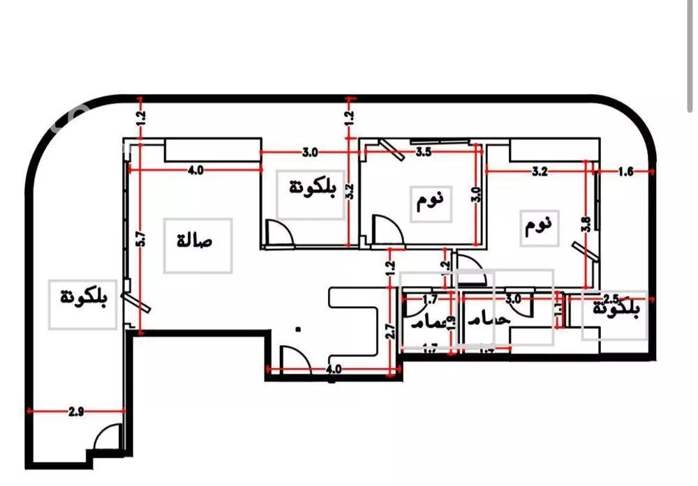 2 bedroom apartment in Al Sahafah 7