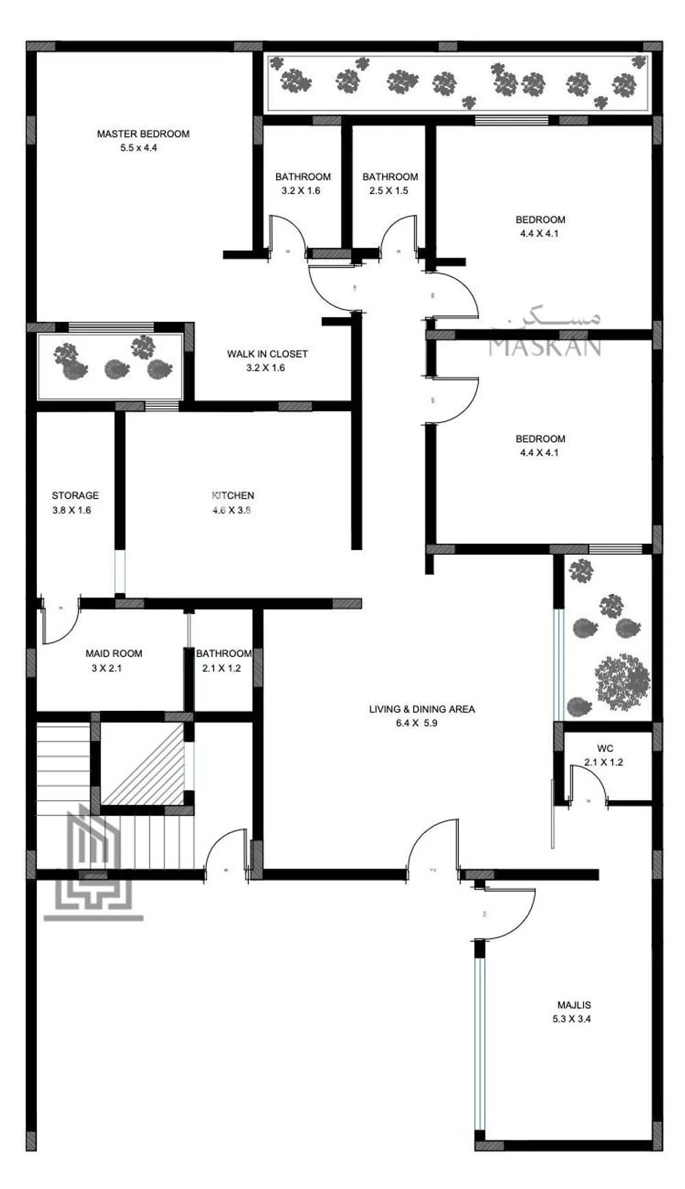 4 bedroom floor in Al Safa 11