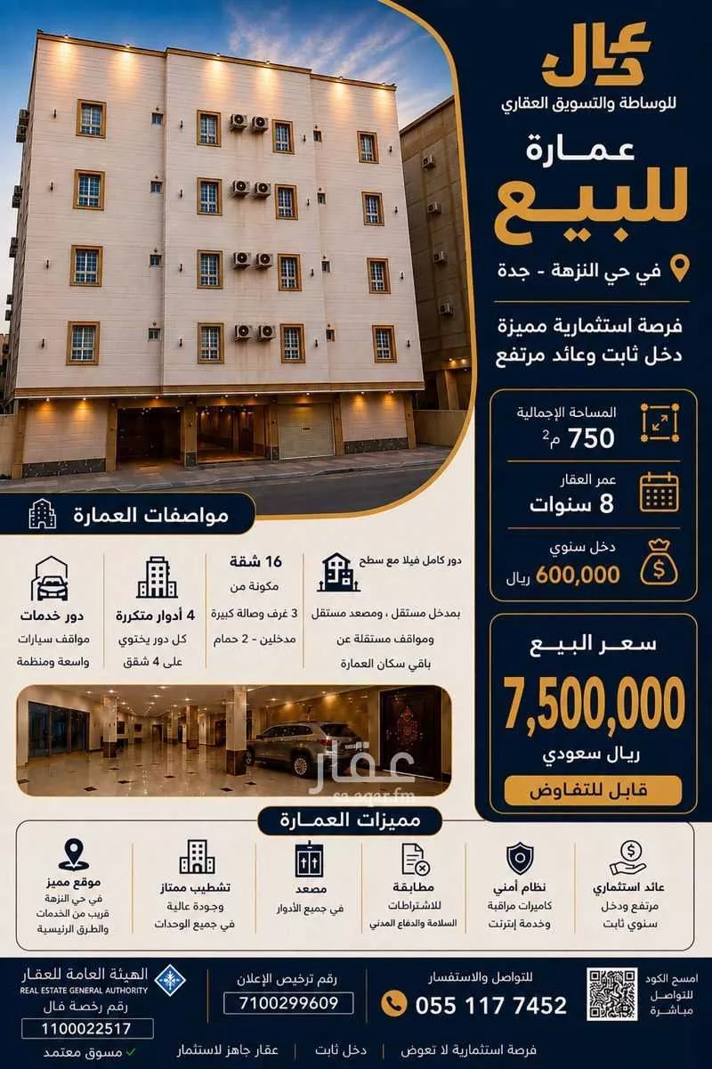 3 bedroom building in Al Nuzhah, Jeddah