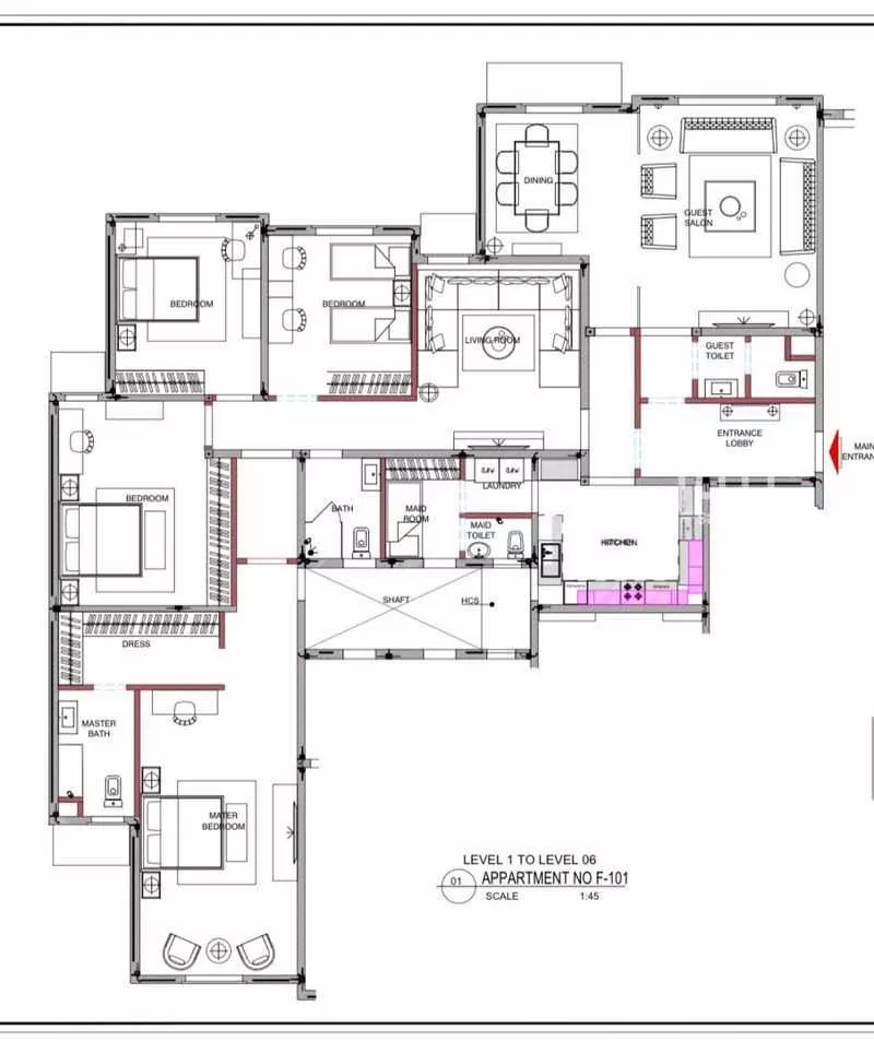 4 bedroom apartment in Al Hamdaniyah, Jeddah