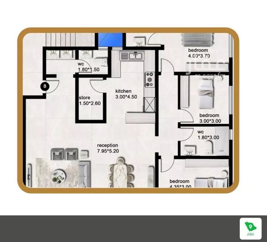3 bedroom apartment in Al Qairawan 26