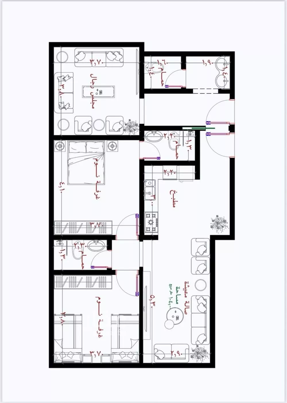 شقة 3 غرف في بريمان، جدة 6