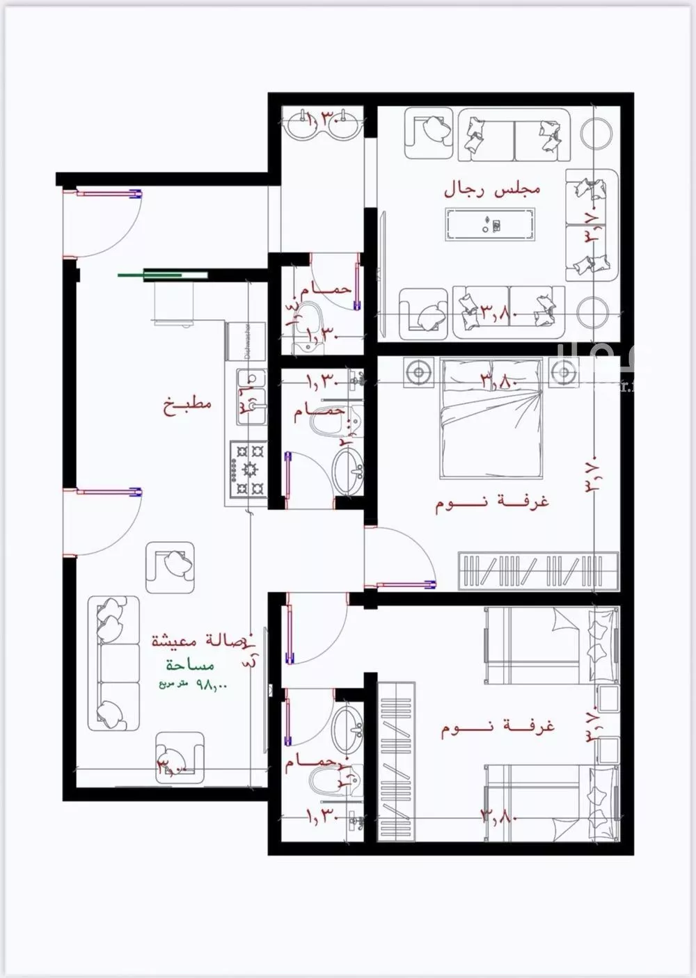 شقة 3 غرف في بريمان، جدة 5