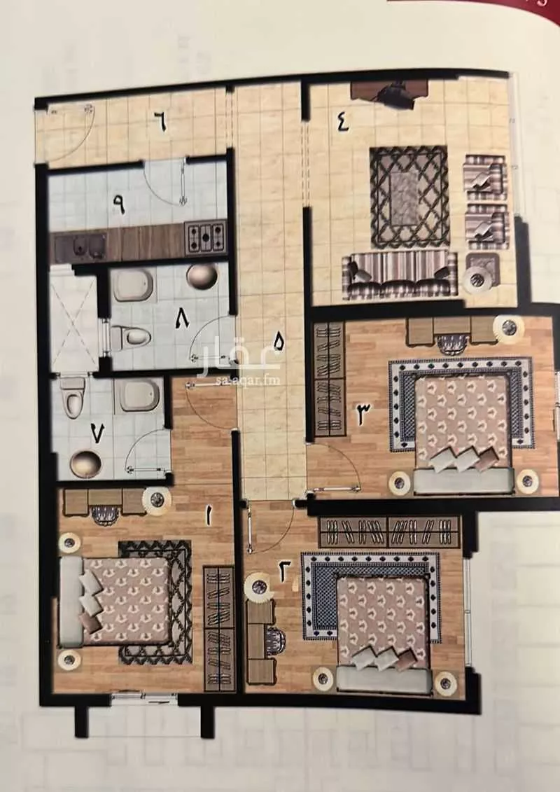 3 bedroom apartment in Al Khansa 2