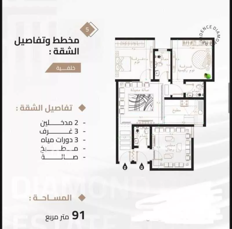 2 bedroom apartment in Batha Quraysh 2
