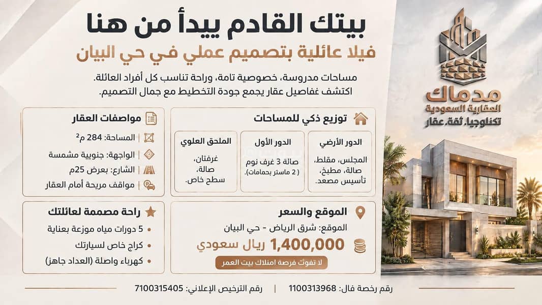 5 bedroom villa in Al Bayan, Riyadh 22