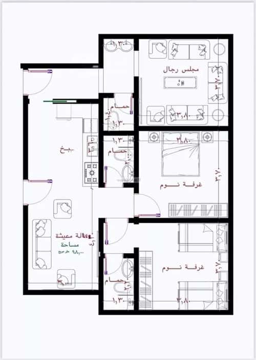 3 bedroom apartment in Ar Rayan, Jeddah 4