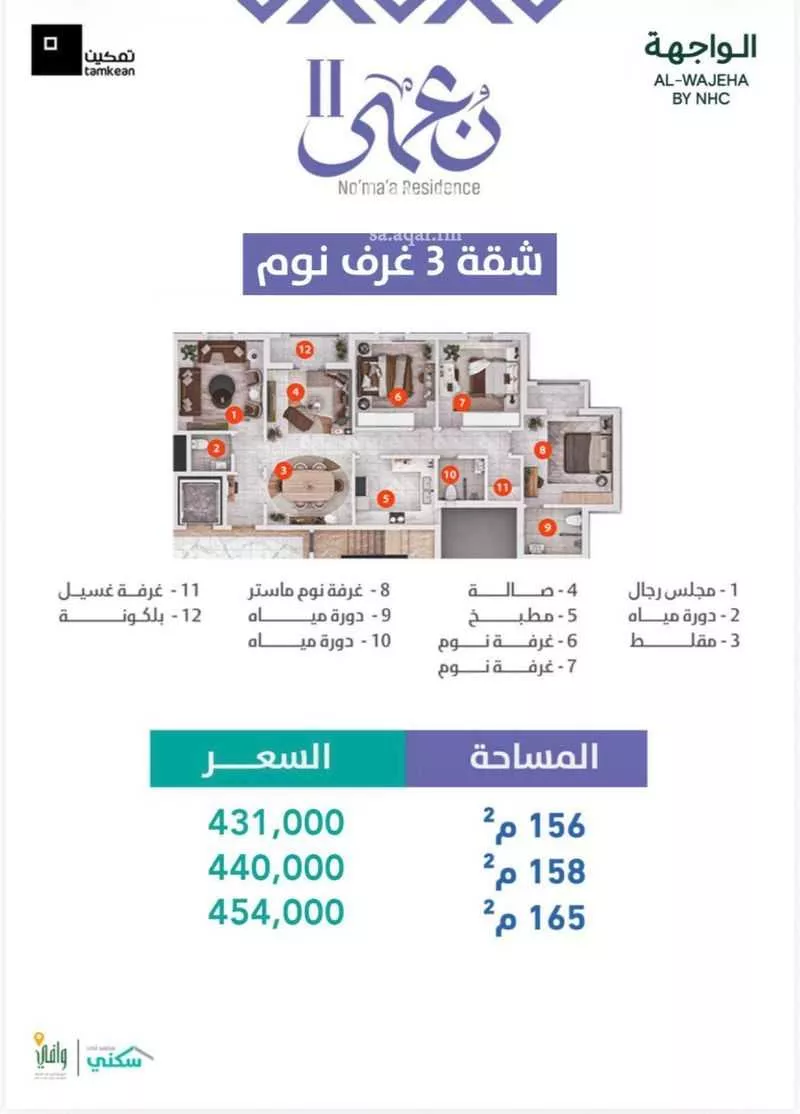 3 bedroom apartment in Al Fursan, Eastern Province 2