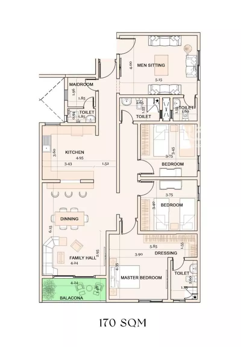 3 bedroom apartment in Ar Rakah Al Janubiyah, Eastern Province 2