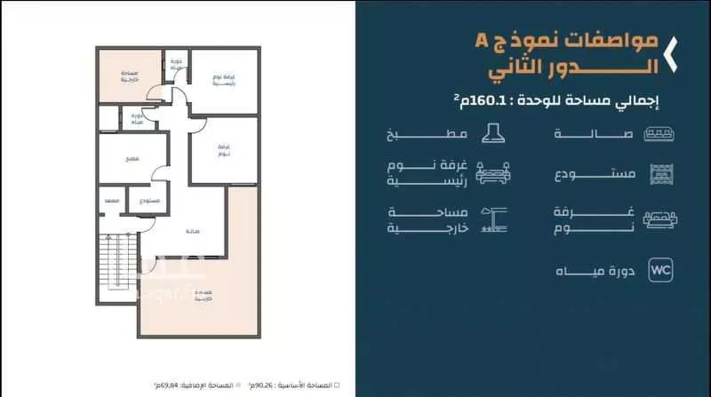 2 bedroom floor in Al Farouq 4