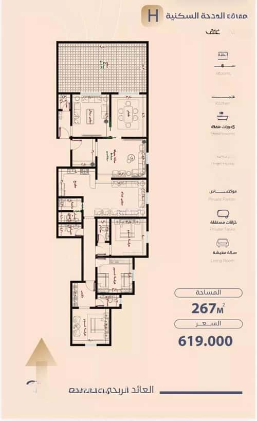 5 bedroom apartment in Al Fardus, Jeddah 2