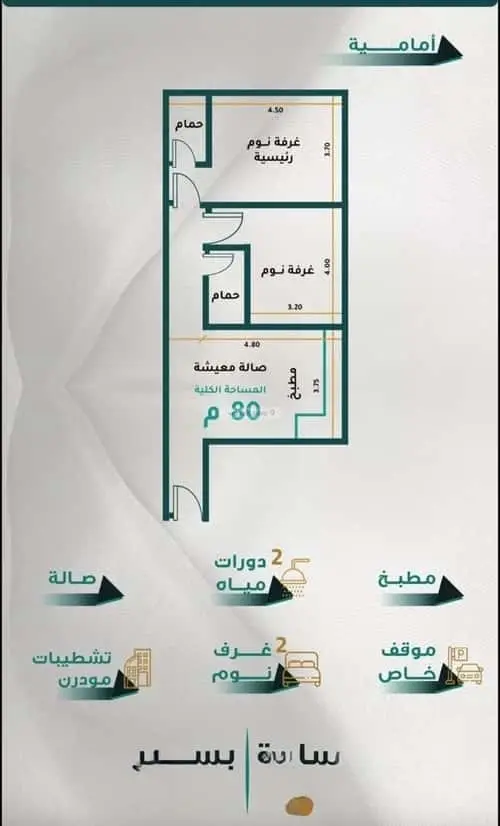 شقة 2 غرف في الروابي، جدة 4