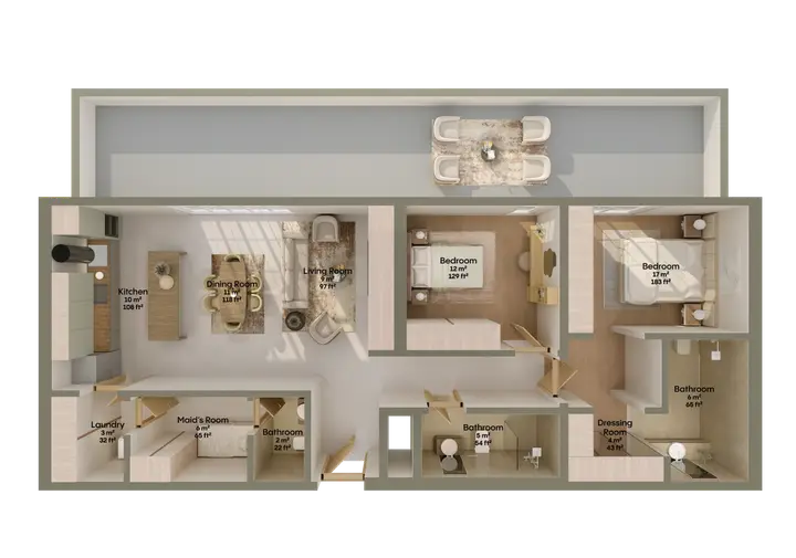 2 bedroom apartment in Al Nada, Riyadh