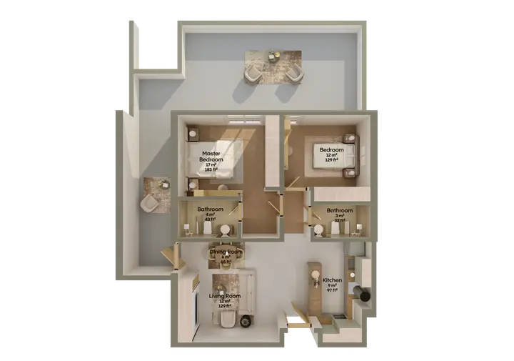 2 bedroom apartment in Al Nada, Riyadh