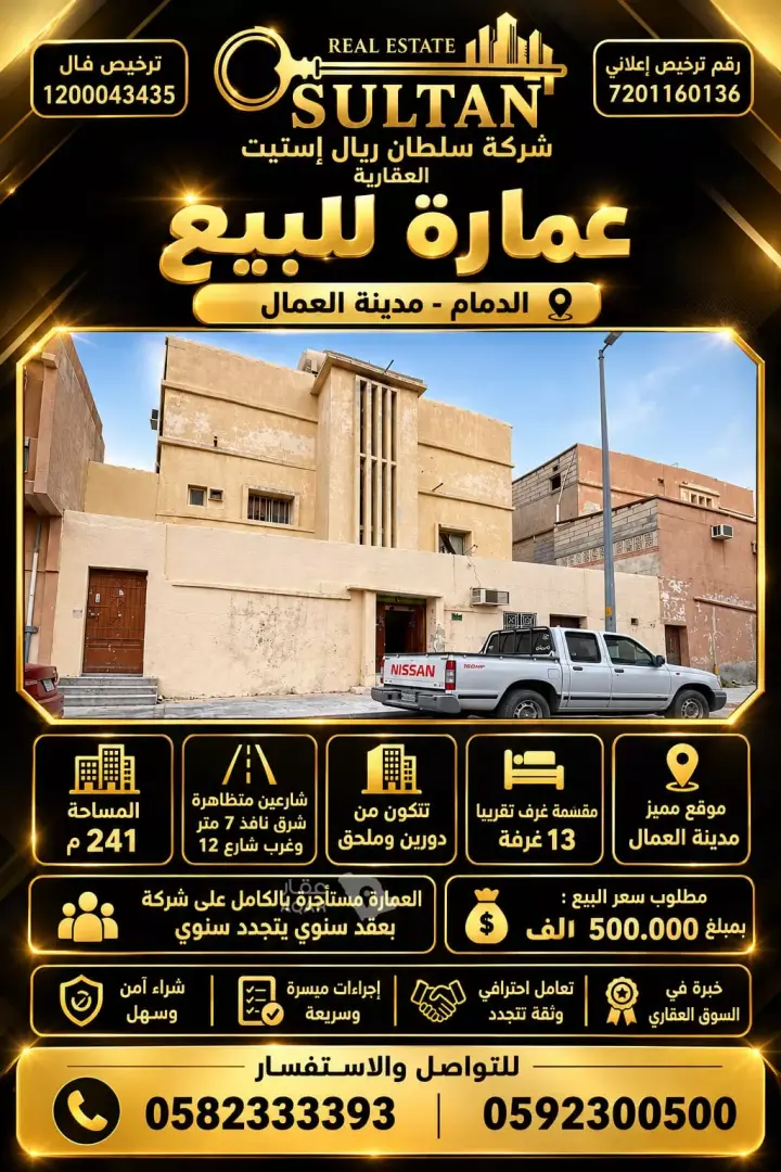عقار 13 غرف في مدينة العمال، الدمام