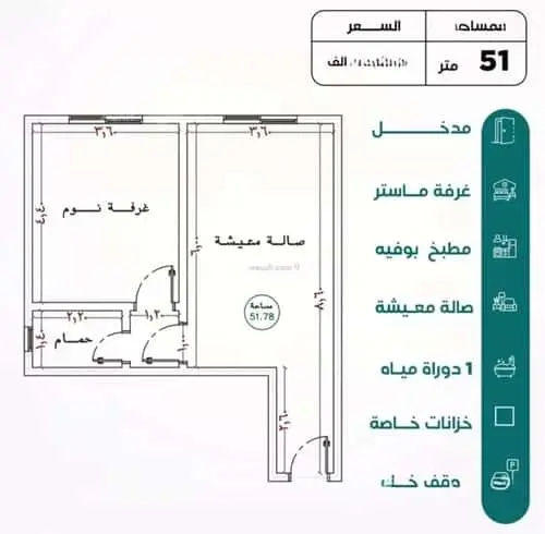 شقة 1 غرف في النزهة، جدة 10