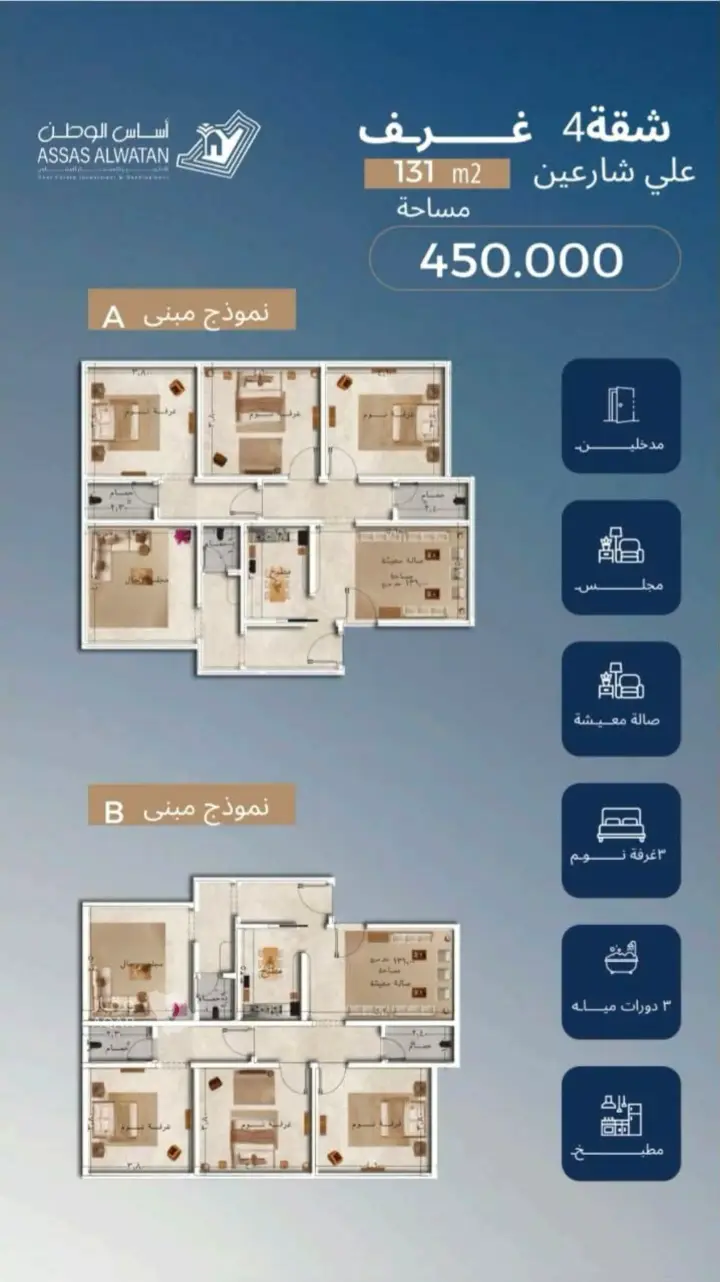 شقة 3 غرف في الجامعة، جدة