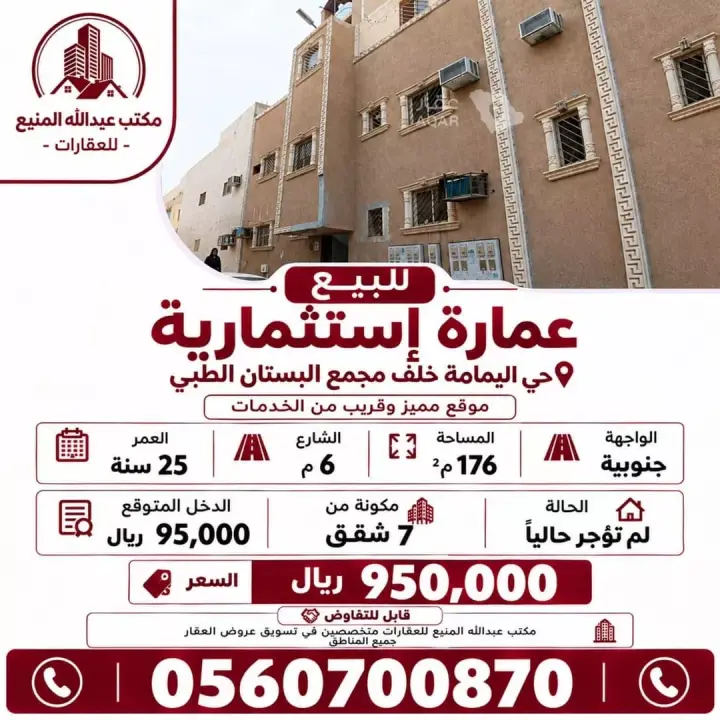 عقار 16 غرف في اليمامة، الرياض