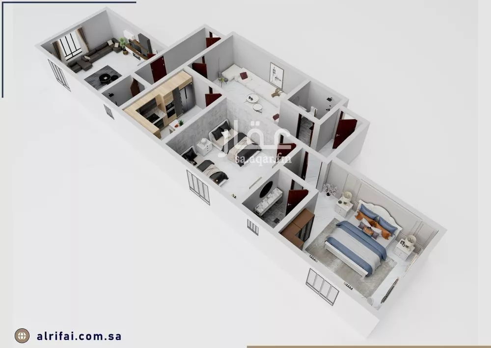 3 bedroom apartment in Al Bawadi 5