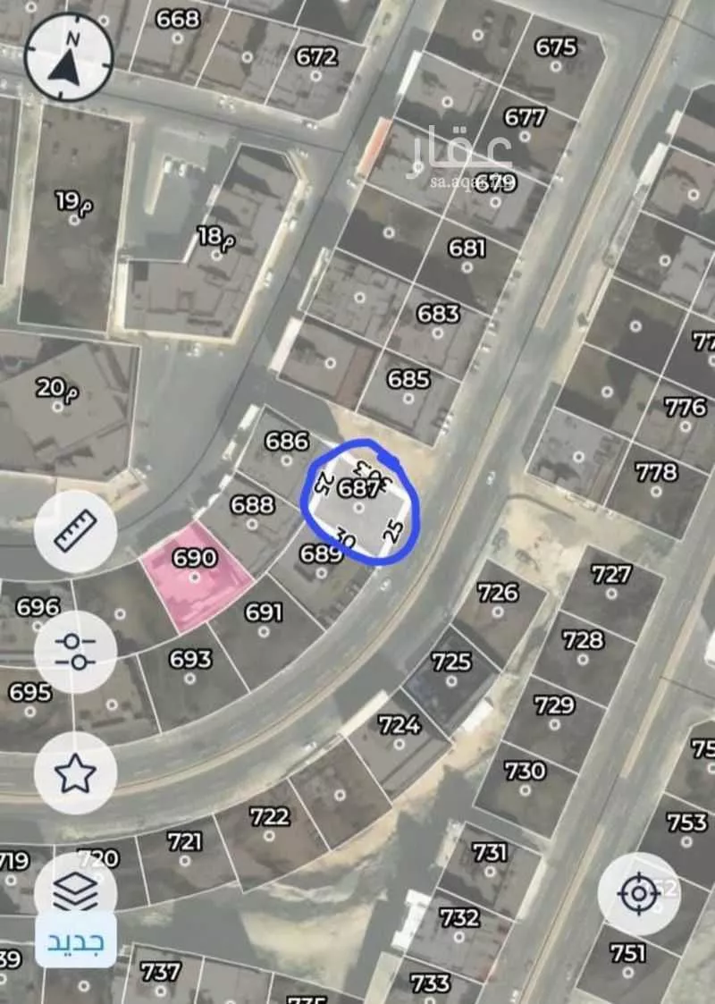 750 sqm land in King Fahd 2