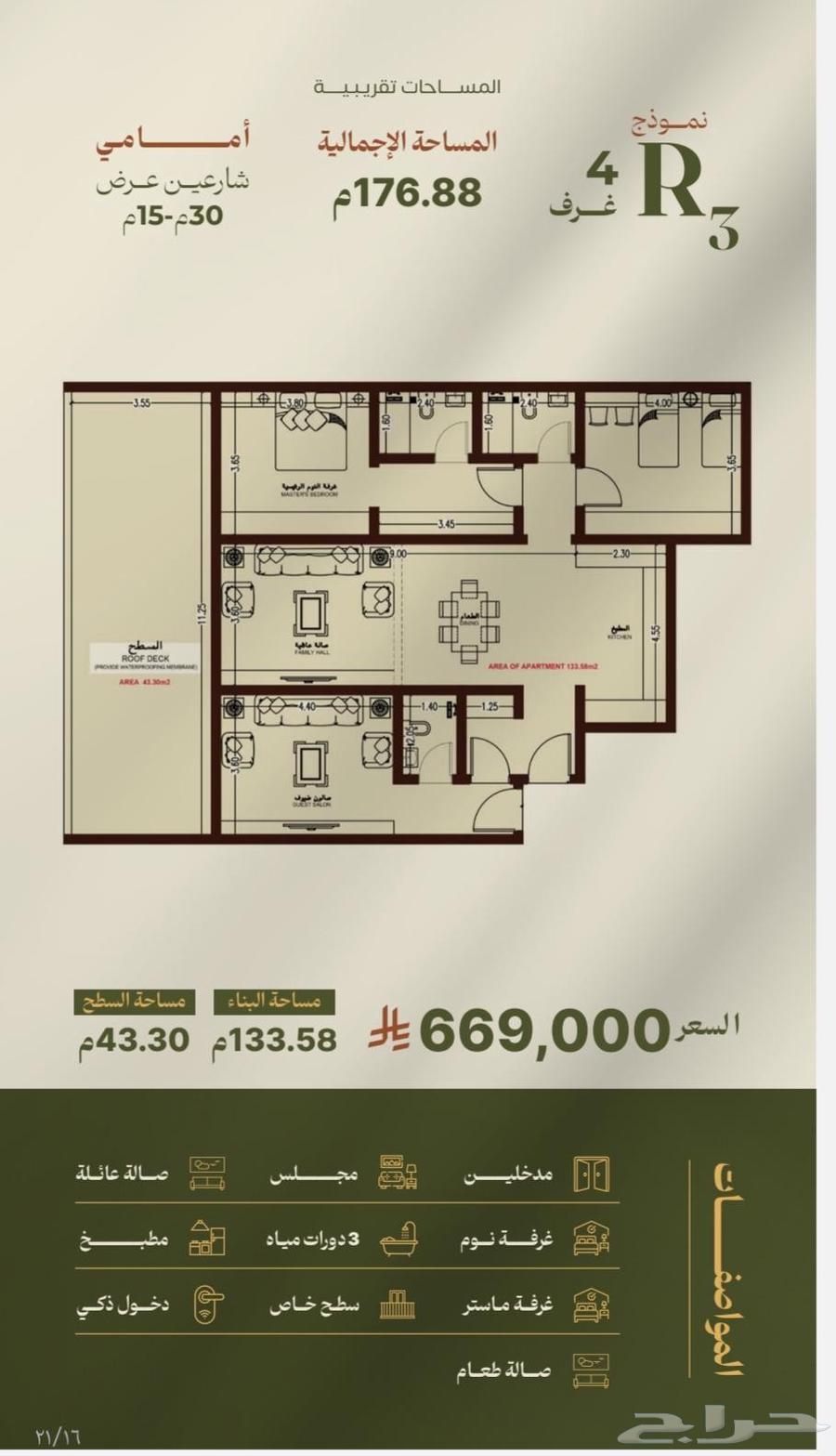 4 bedroom apartment in Al Zahra, Jeddah 27