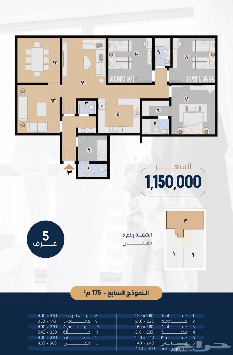 4 bedroom apartment in Al Zahra, Jeddah 39
