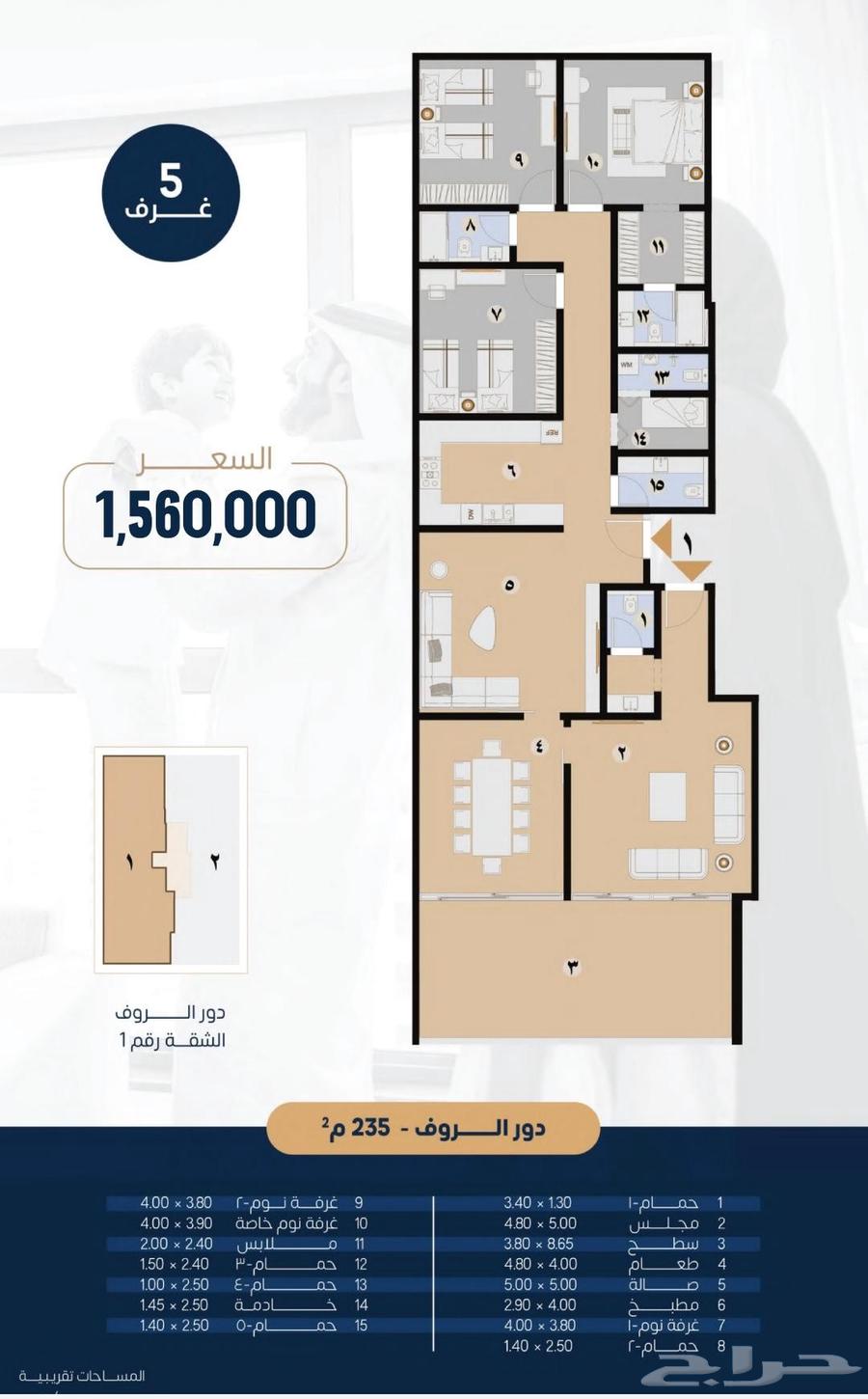 4 bedroom apartment in Al Zahra, Jeddah 44