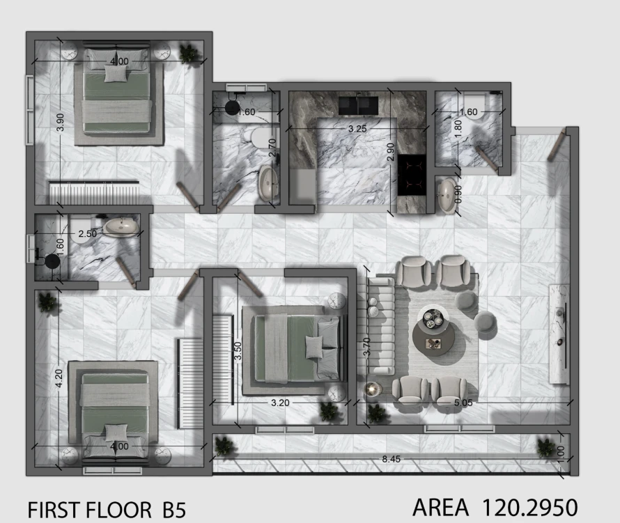 3 bedroom apartment in Al Aridh