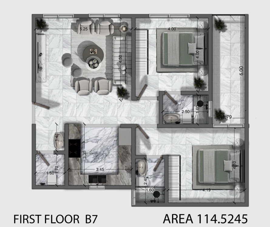 2 bedroom apartment in Al Aridh