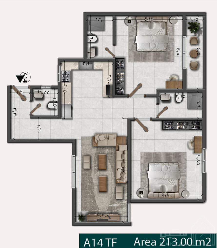 2 bedroom apartment in Al Rawabi