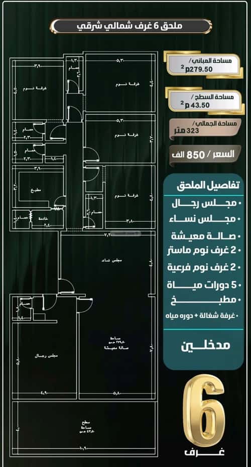 6 bedroom apartment in Al Nuzhah 3