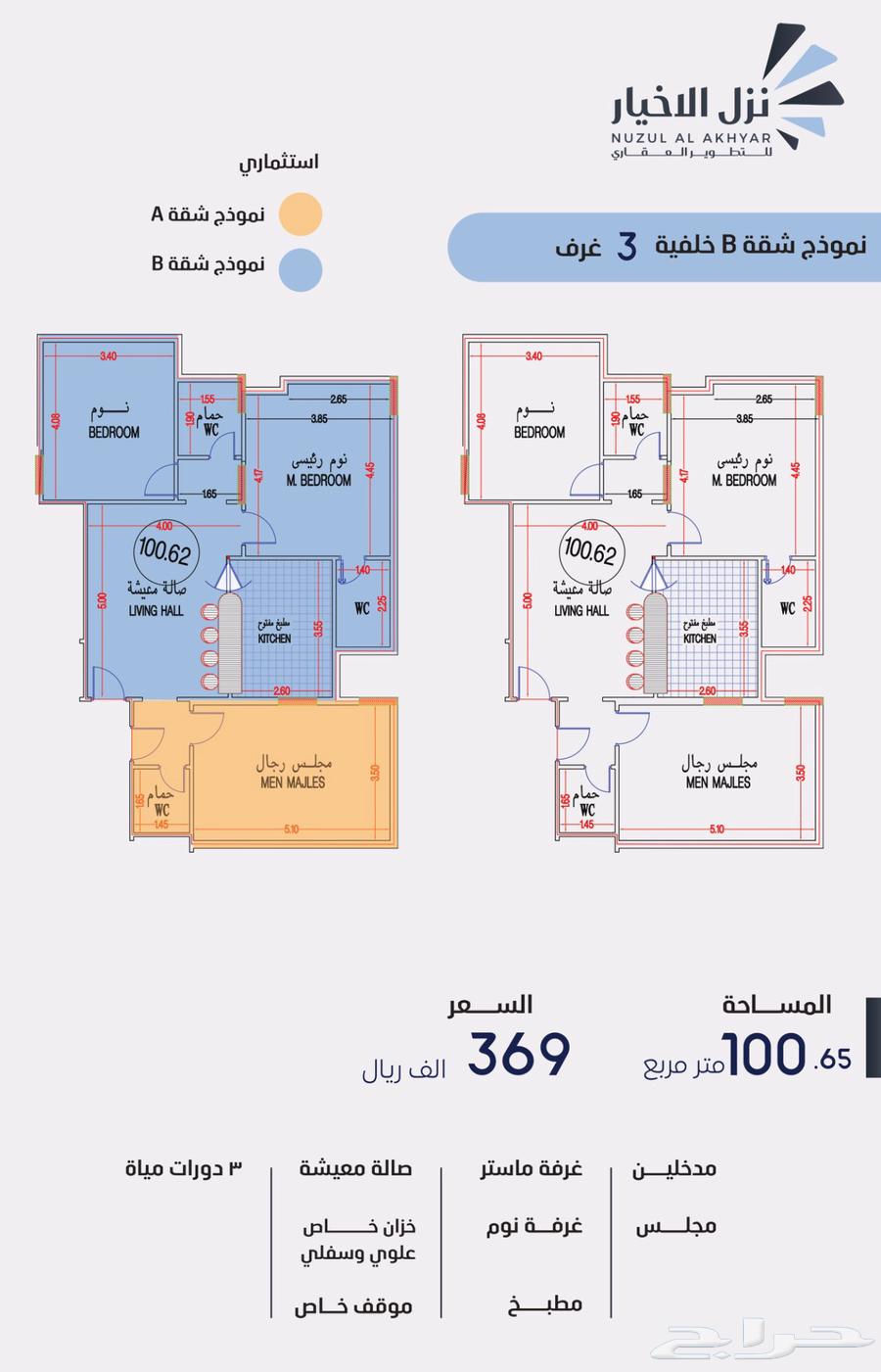 3 bedroom apartment in Batha Quraysh 10