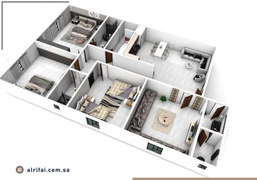 شقة 4 غرف في السلامة 5