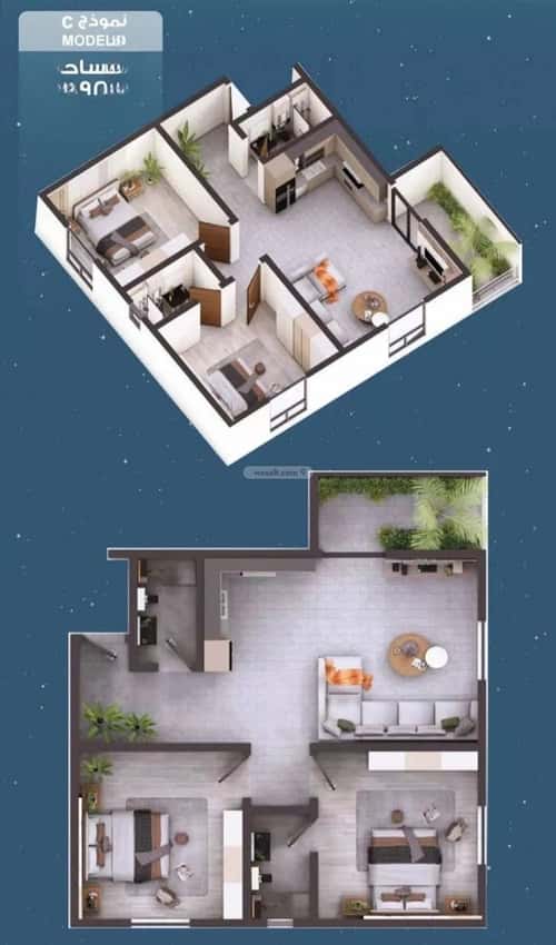 شقة 3 غرف في الحمراء 3