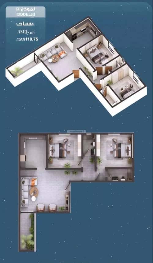 شقة 2 غرف في الحمراء 5