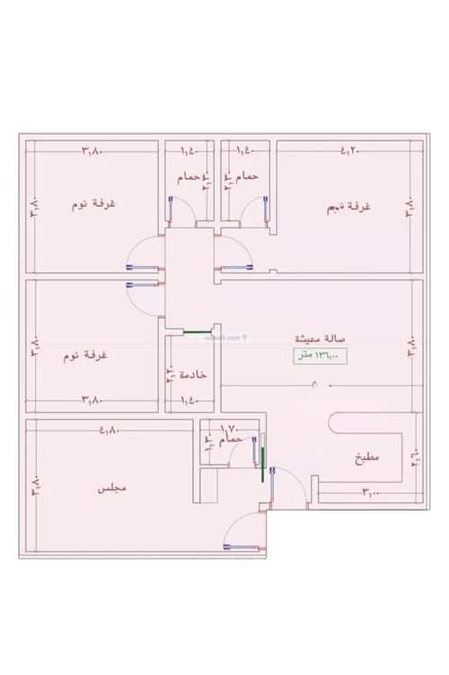 شقة 4 غرف في الواحة 2