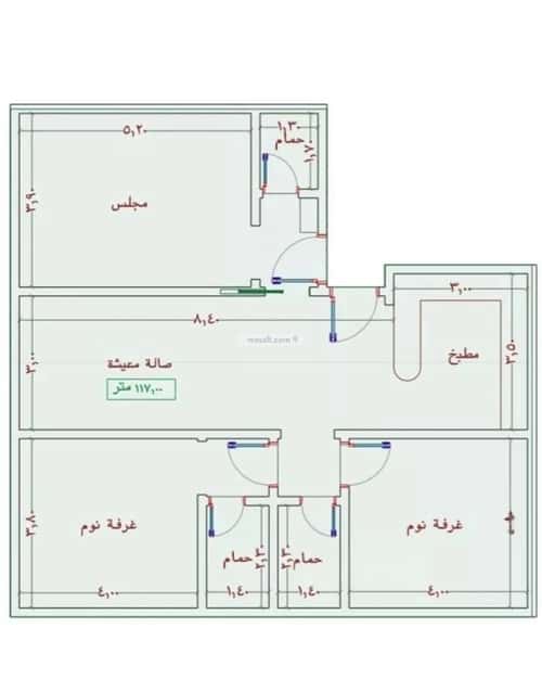 شقة 3 غرف في الواحة 5